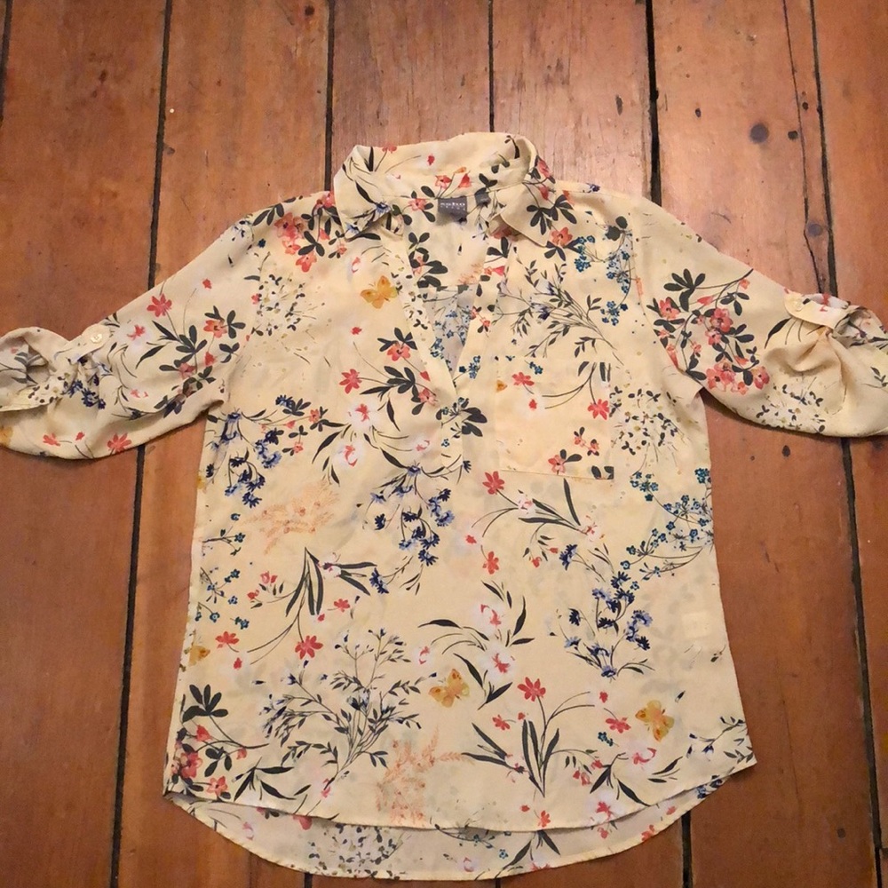 Floral-print 3/4-length Top